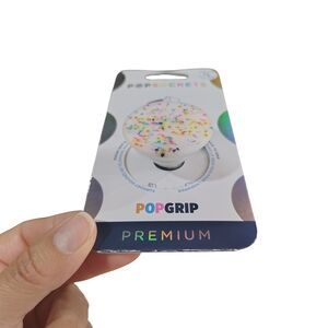 PopSocket PopGrip - White with Colorful Sprinkles